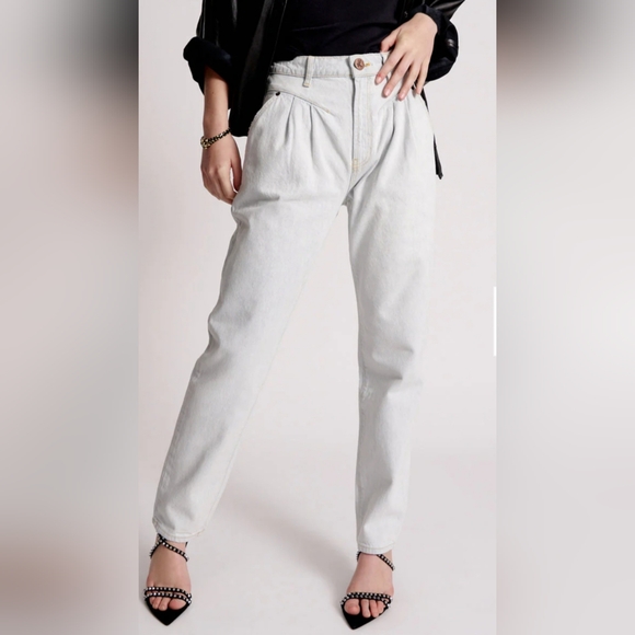 One Teaspoon Streetwalker High Waisted Straight Leg Denim Trousers Size 24 - Picture 11 of 12